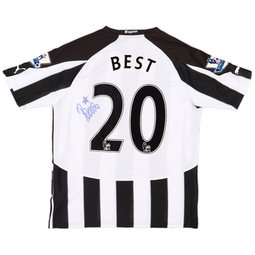 2010-11 Newcastle Match Issue Signed Home Shirt Best #20