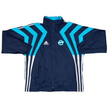 1998-99 Olympique Marseille adidas Hooded Rain Jacket - 8/10 - (L)