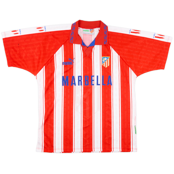 1995-96 Atletico Madrid Home Shirt - 8/10 - (L)