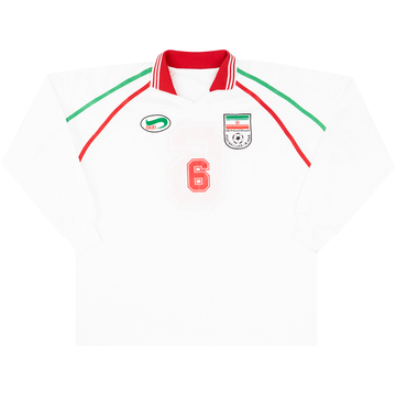 1999 Iran Match Worn Home L/S Shirt #6 (Hasheminasab) v Denmark