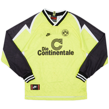 1995-96 Borussia Dortmund Home L/S Shirt - 7/10 - (XL.Boys)