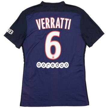 2015-16 Paris Saint-Germain Authentic Home Shirt Verratti #6 - 8/10 - (S)