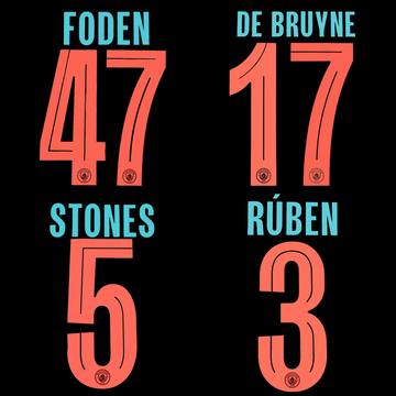 2023-24 Manchester City Third Name Set