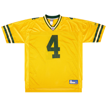 2002-04 Green Bay Packers Favre #4 Reebok On Field Alternate Jersey (Excellent) XXL