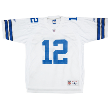 1969-79 Dallas Cowboys Staubach #12 Reebok Throwback Away Jersey (Excellent) XL