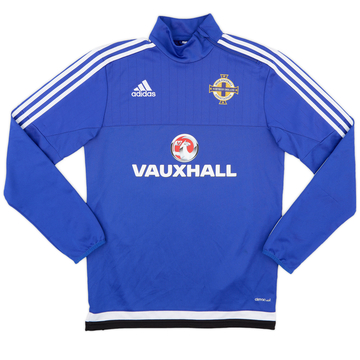 2015-16 Northern Ireland adidas 1/4 Zip Drill Top - 9/10 - (S)