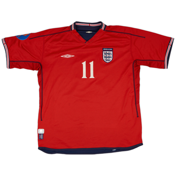 2002-04 England U-19 Match Issue Away Shirt #11