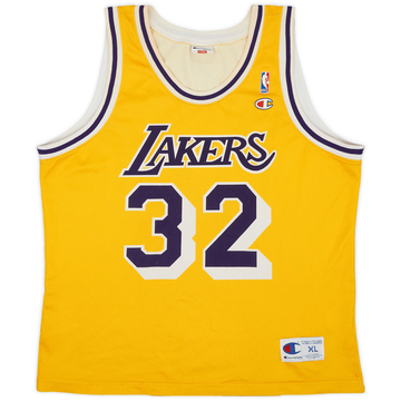 1996 LA Lakers Johnson #32 Champion Home Jersey - 5/10 - (XL)