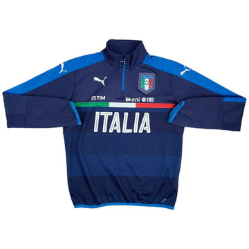 2016-17 Italy Puma Player Issue 1/4 Zip Drill Top - 9/10 - (M)