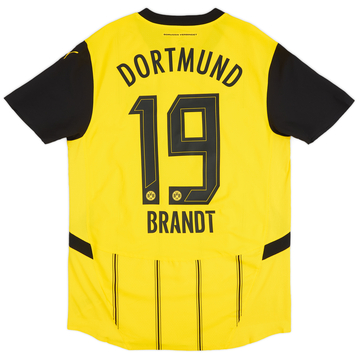 2024-25 Borussia Dortmund Authentic Home Shirt Brandt #19