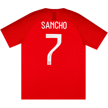 2018-19 England Away Shirt Sancho #7VS