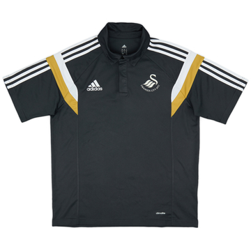 2014-15 Swansea adidas Polo Shirt - 9/10 - (L)