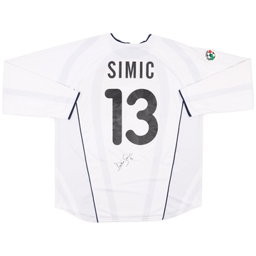 2001-02 Inter Milan Signed Away L/S Shirt Simic #13 - 7/10 - (XL)