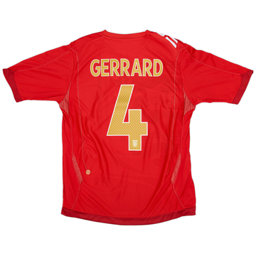2006-08 England Away Shirt Gerrard #4 - 7/10 - (L)