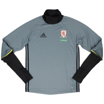 2016-17 Middlesbrough adidas Drill Top - 8/10 - (S)