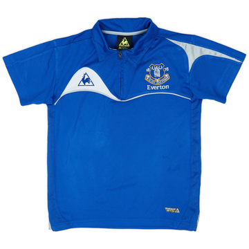 2009-10 Everton Le Coq Sportif 1/4 Zip Polo Shirt - 7/10 - (L.Boys)