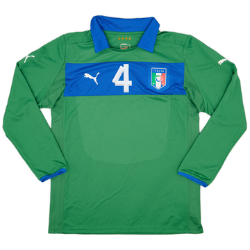 2012-13 Italy Authentic GK Shirt #4 - 9/10 - (XL)