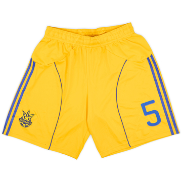 2010-12 Ukraine Player Issue Home Shorts #5 (Chyhrynskyi) - 7/10 - (L)