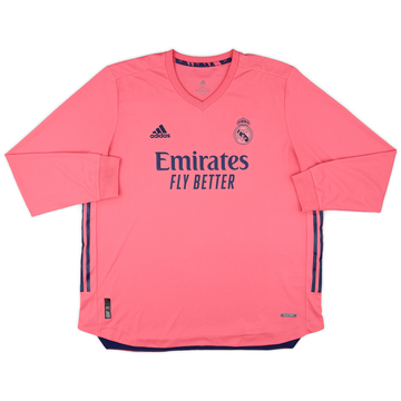 2020-21 Real Madrid Authentic Away L/S Shirt - 8/10 - (XXL)