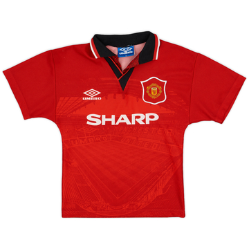 1994-96 Manchester United Home Shirt - 9/10 - (M.Boys)