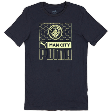 2021-22 Manchester City Puma Graphic Tee - 9/10 - (XS)