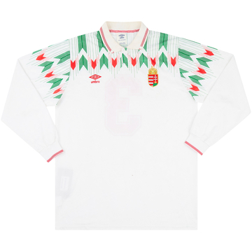 1993 Hungary Match Worn Away L/S Shirt #3 (Csabi) v Ireland