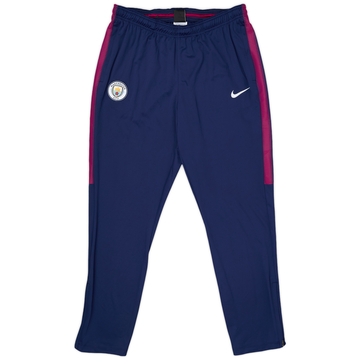 2017-18 Manchester City Nike Track Pants/Bottoms - 5/10 - (L)