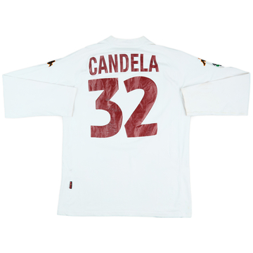 2000-01 Roma Match Issue Away L/S Shirt Candela #32