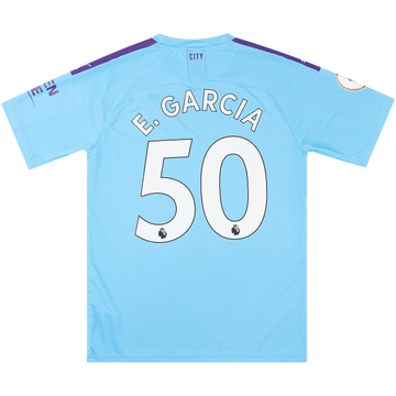 2019-20 Manchester City Match Issue Home Shirt E. Garcia #50