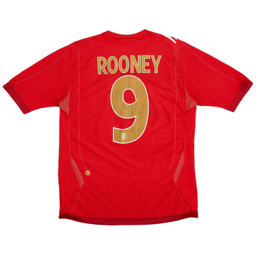 2006-08 England Away Shirt Rooney #9 - 8/10 - (M)