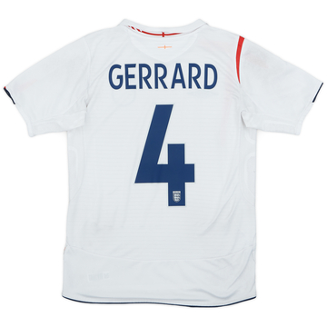 2005-07 England Home Shirt Gerrard #4 - 6/10 - (M)