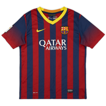 2013-14 Barcelona Home Shirt - 7/10 - (L.Boys)