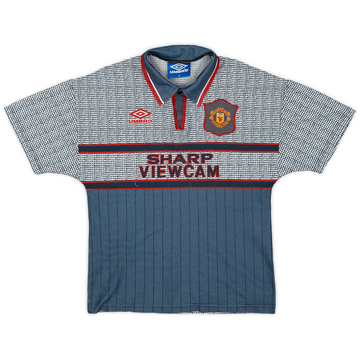 1995-96 Manchester United Away Shirt - 8/10 - (L.Boys)