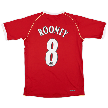 2006-07 Manchester United Home Shirt Rooney #8 - 7/10 - (XL.Boys)