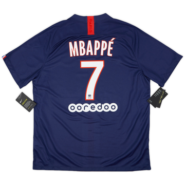 2019-20 Paris Saint-Germain Home Shirt Mbappe #7 (XL)
