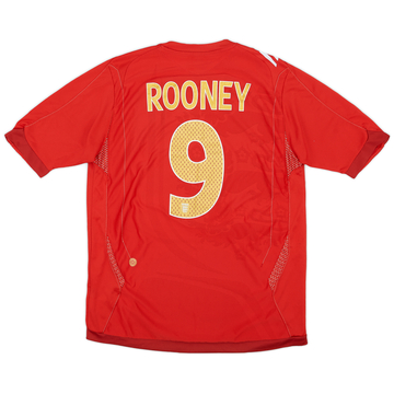 2006-08 England Away Shirt Rooney #9 - 6/10 - (M)