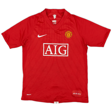 2007-09 Manchester United Home Shirt - 8/10 - (XL.Boys)