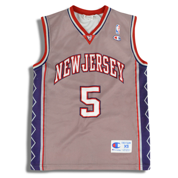 2001-05 New Jersey Nets Kidd #5 Champion Jersey (Alternate) XS