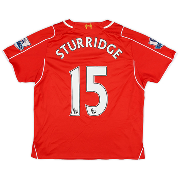 2014-15 Liverpool Home Shirt Sturridge #15 - 7/10 - (Women's XXL)