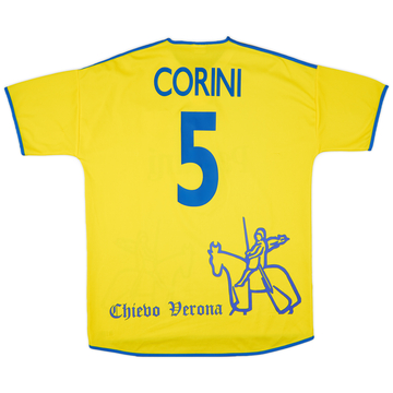 2001-02 Chievo Verona Home Shirt Corini #5 - 9/10 - (XXL)