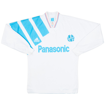 1991-92 Olympique Marseille Home L/S Shirt - 7/10 - (S)