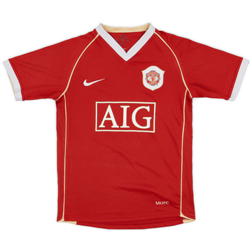 2006-07 Manchester United Home Shirt - 7/10 - (M.Boys)