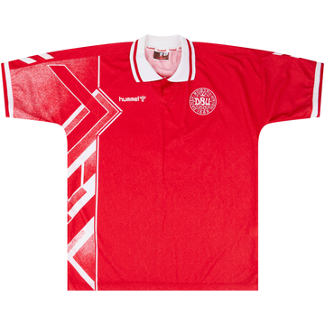 1994-96 Denmark U-21 Match Issue Home Shirt #5 (Jensen)