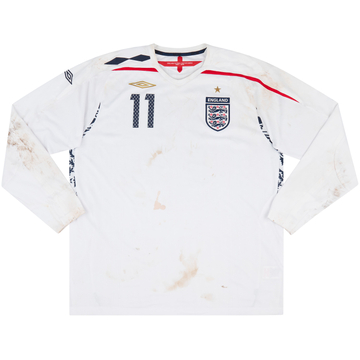 2008 England U-17 Match Worn Home L/S Shirt #11 (Ince)