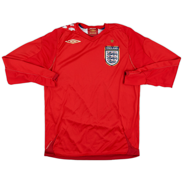 2006-08 England Away L/S Shirt - 5/10 - (S)