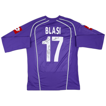 2006-07 Fiorentina Match Issue Signed Home L/S Shirt Blasi #17