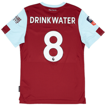 2019-20 Burnley Match Issue FA Cup Home Shirt Drinkwater #8