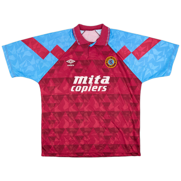1990-92 Aston Villa Home Shirt - 9/10 - (XL)