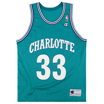 1992-95 Charlotte Hornets Mourning #33 Champion Jersey (Away) L