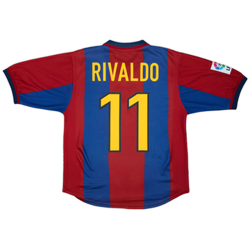1998-00 Barcelona Home Shirt Rivaldo #11 - 6/10 - (S)